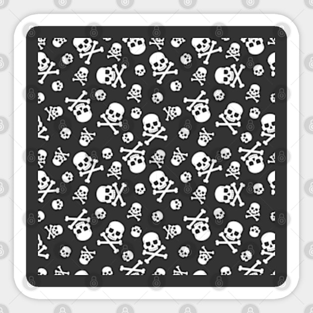 Skull and Crossbones Pattern Sticker by LouMax